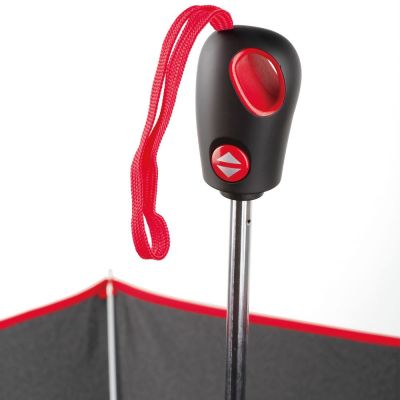 Складной зонт Drizzle, черный с красным-1