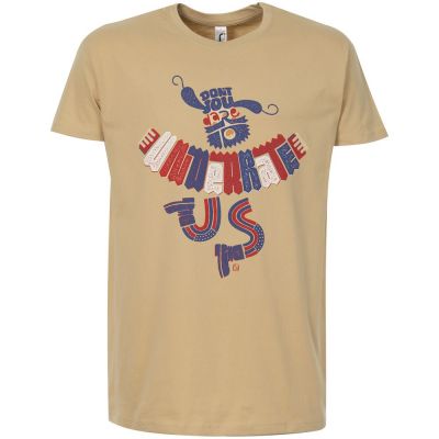 Футболка Don't You Dare to Underrate Us, песочная-1