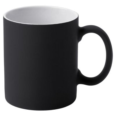 Кружка Sippy c покрытием софт-тач, черная-0