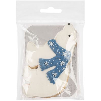 Печенье «Остаемся зимовать», белое с синим-2