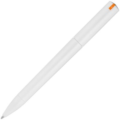 Ручка шариковая Split White Neon, белая с оранжевым-3