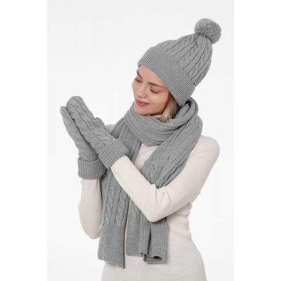 Варежки Heat Trick, светло-серый меланж-3