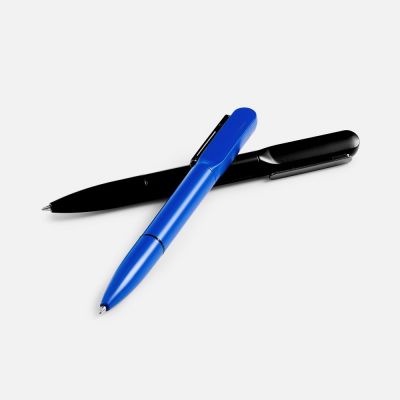 Ручка шариковая Lucenti с подсветкой логотипа, синяя-4