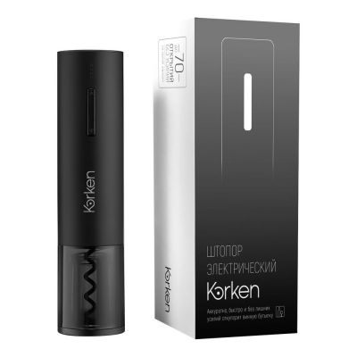 Электрический штопор Korken X, черный-1