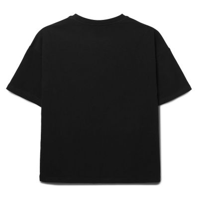 Футболка детская оверсайз Teezer, черная-1