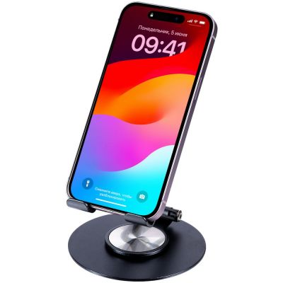 Подставка для смартфона Smartic, черный металлик-3