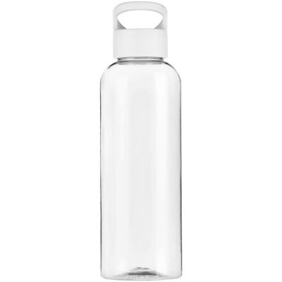 Бутылка для воды Plaske, прозрачная с белой крышкой-1