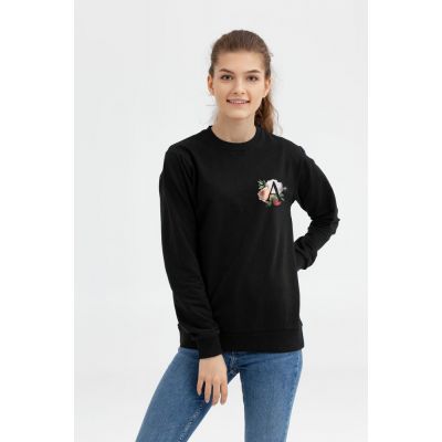 Толстовка «Цветочная азбука: А», черная-3