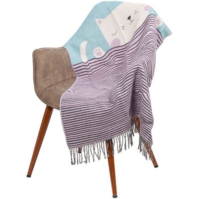 Плед детский Cat, голубой-1