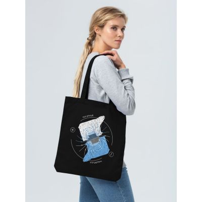 Холщовая сумка «Полярные медведи», черная-2