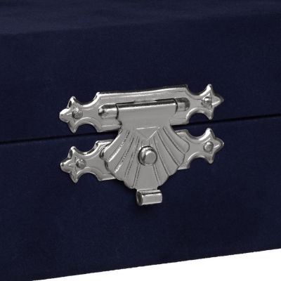 Шкатулка Velouria, синяя с серебристым замочком-2