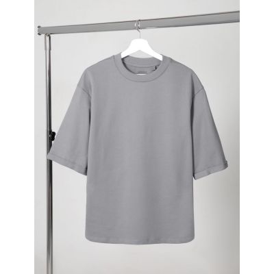 Футболка оверсайз унисекс Kosmos 2.0, светло-серая-0