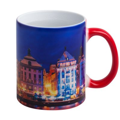 Кружка «Хамелеон» ver.2, матовая, красная-4