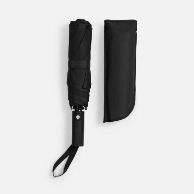 Зонт складной Smooth Move с плавным закрытием, черный-3