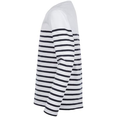 Футболка детская с длинным рукавом Matelot LSL Kids, белая с синим-2