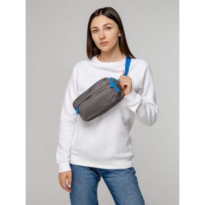 Поясная сумка Sensa, серая с синим-5