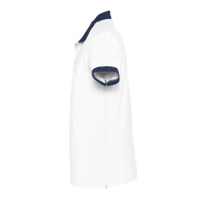 Рубашка поло Prince 190, белая с темно-синим-2