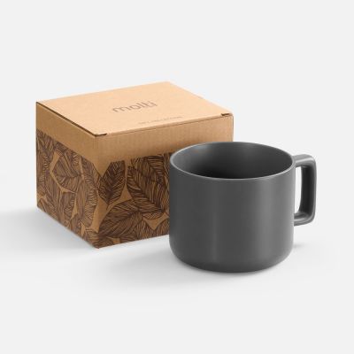 Чашка Jumbo в коробке матовая, темно-серая-0