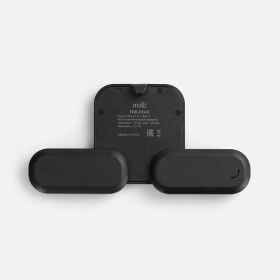 Складная станция беспроводной зарядки Trilogic, черная-3