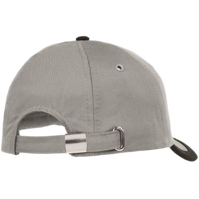 Бейсболка Honor, серая с черным кантом-1