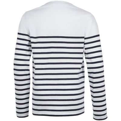 Футболка детская с длинным рукавом Matelot LSL Kids, белая с синим-1