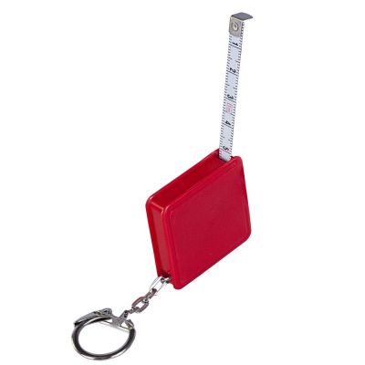 Брелок Square с рулеткой 1 м, красный-1