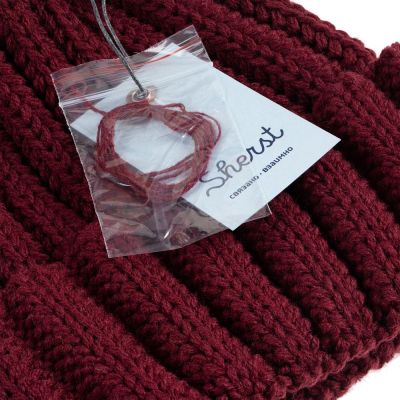 Шапка Fargo, бордовая-5