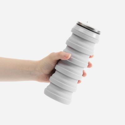 Складная бутылка для воды Folla, серая-5