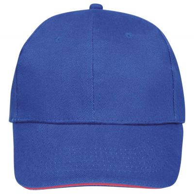 Бейсболка Buffalo, ярко-синяя (royal) с неоново-розовым-1