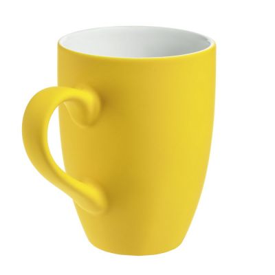 Кружка Best Morning c покрытием софт-тач, желтая-1