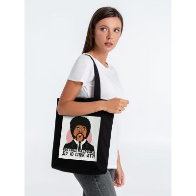 Холщовая сумка «Инглиш», черная-2