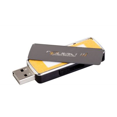 Флешка с подсветкой логотипа Highlight, черная, 8 Гб-6