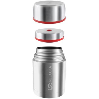 Термос для еды Relaxika 700, в чехле, стальной-2