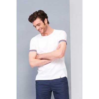 Футболка мужская Rainbow Men, темно-синяя с ярко-синим-3