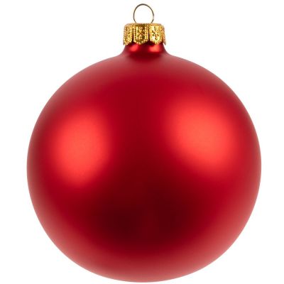 Елочный шар Gala Matt в коробке, 10 см, красный-0