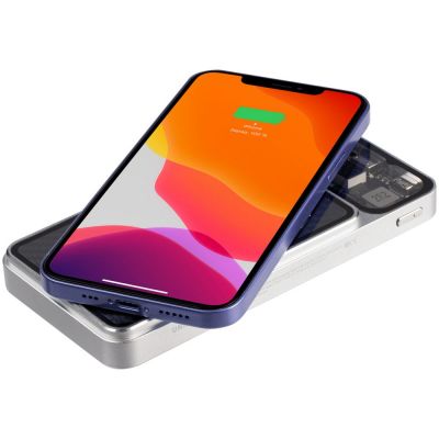 Магнитный беспроводной аккумулятор Cooper Prime 10000 мАч, серебристый-7