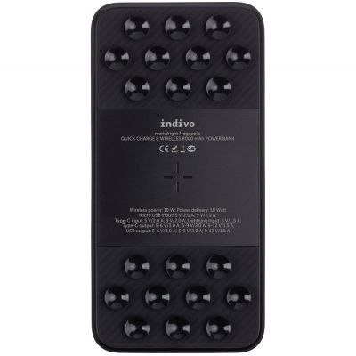 Аккумулятор с беспроводной зарядкой markBright Megapolis, 8000 мАч, черный-2