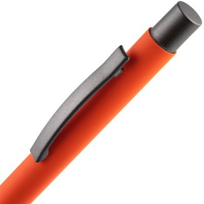 Ручка шариковая Atento Soft Touch, оранжевая-3