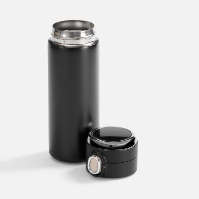 Смарт-бутылка c заменяемой батарейкой warmSens, черная-1