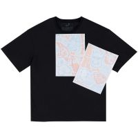 Футболка оверсайз с термонаклейками «Не трогай мою собаку!», черная