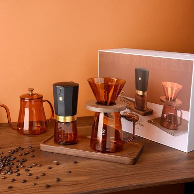Кофейный набор Amber Coffee Maker Set, оранжевый с черным-5