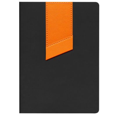 Ежедневник Bookmark, недатированный, черный с оранжевым-1