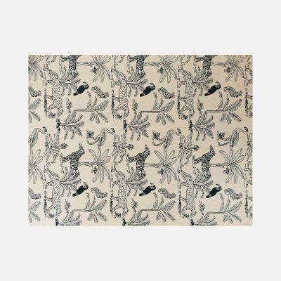 Плед Savanna, белый с синим-1