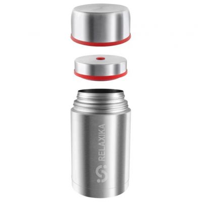 Термос для еды Relaxika 1200, в чехле, стальной-1