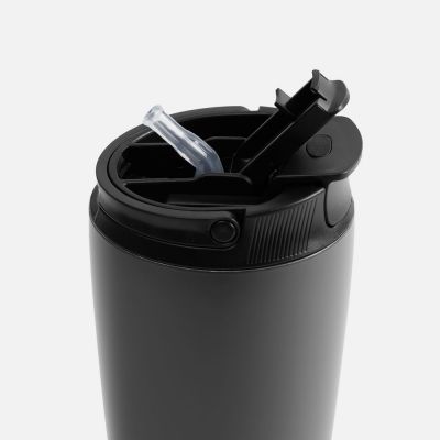 Термостакан с двумя поильниками Duetta, серый-3