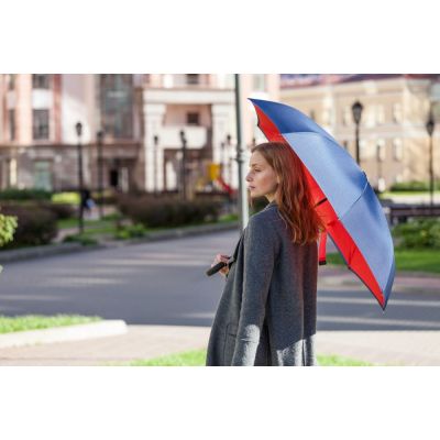 Зонт наоборот Style, трость, сине-красный-7