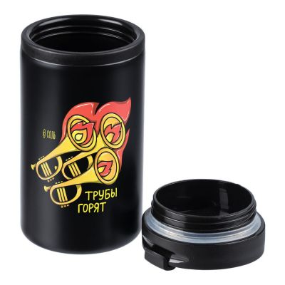 Термостакан «Трубы горят», черный-1