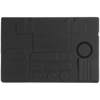 Настольный органайзер с беспроводной зарядкой Oiro, черный-1