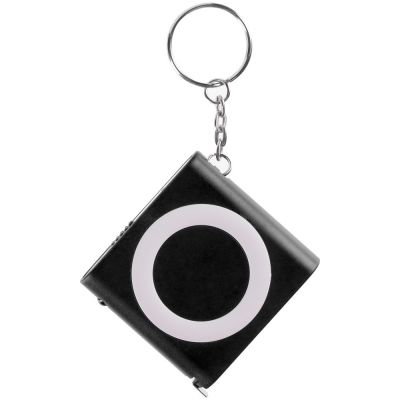 Брелок-фонарик с рулеткой Rule Tool, черный-2