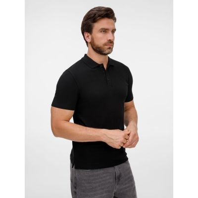 Рубашка поло унисекс Tervise, черная-4